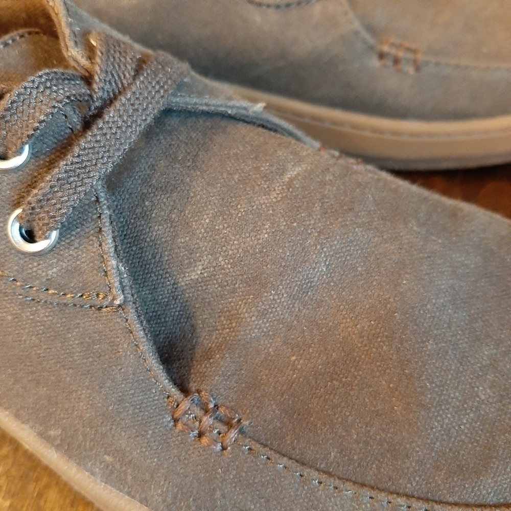 LL Bean Campside 2 Eye Canvas Sneakers Men's 11 Brown Boat Shoes Casual Gorpcore - Picture 5 of 8